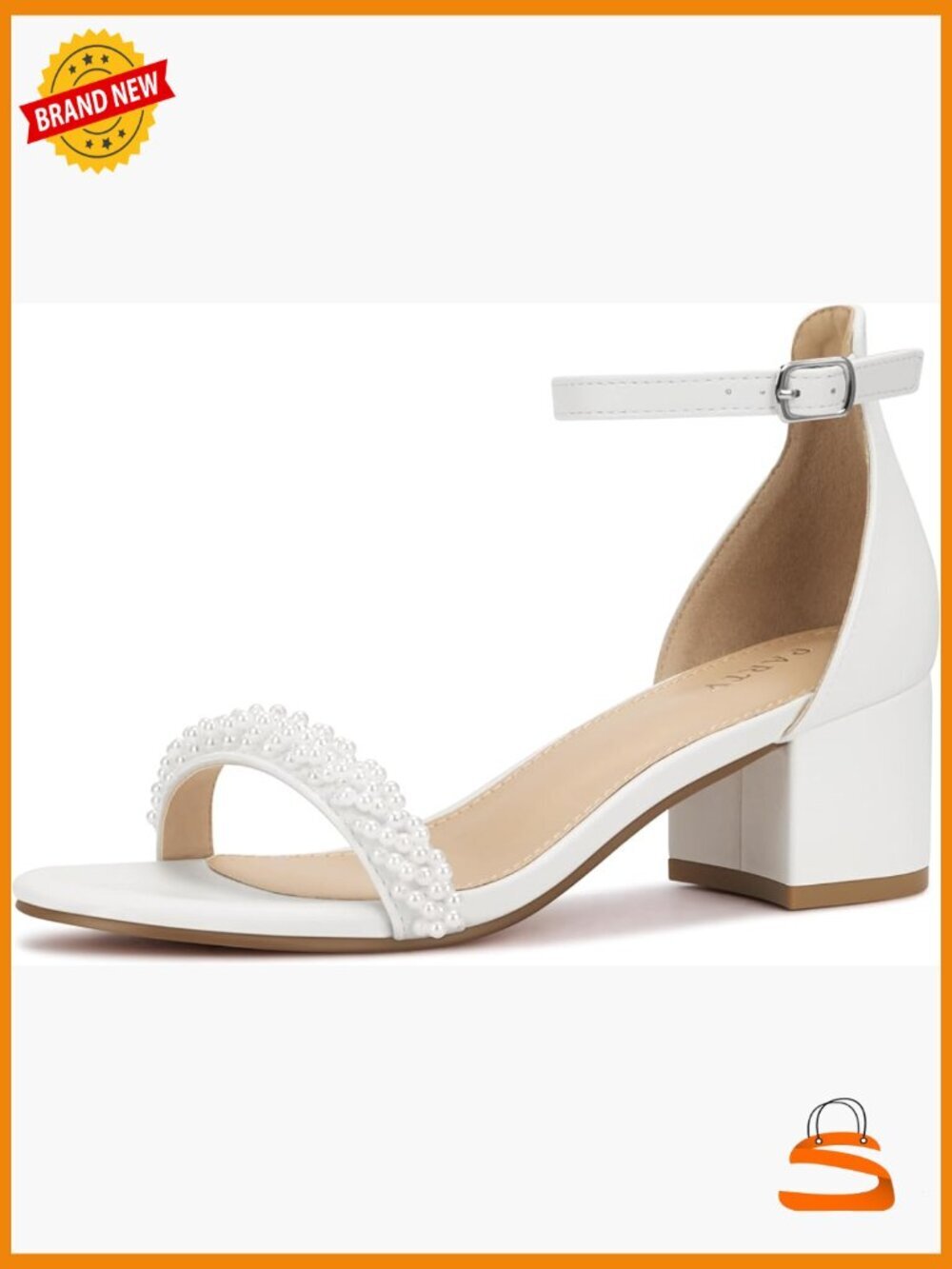 Women's Open Toe Ankle Strap Block Heel Sandals with Cushioned Insole